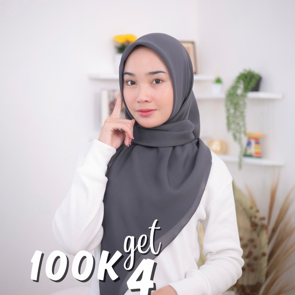 Elena square  Hijab segi empat Polycotton